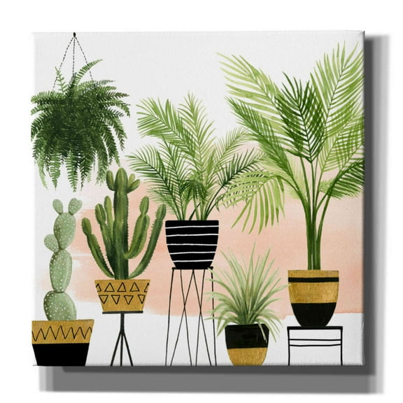 Epic Graffiti 'Indoor Oasis II' by Grace Popp, Canvas Wall Art, 12"x12"