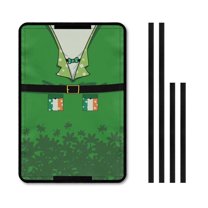 XYZCANDO Green Suit RV Door Window Shade RV Accessories for Inside 26'' X 17'' RV Window Blinds Foldable Travel Trailer Door Blackout Window Shade St. Patrick's Day RV Window Cover Green