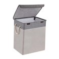 thumbnail image 5 of Baoblaze Large 65L Laundry Hamper with Reinforced Handles and Lid Foldable Laundry Hamper Gray, 5 of 8