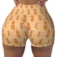 thumbnail image 2 of Lsque Pineapples Pattern High Waisted Biker Shorts for Women-Tummy Control Fitness Athletic Workout Running Yoga Gym Shorts,Moisture-Wicking-Small, 2 of 9