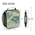 thumbnail image 5 of Square Lunch Bag 10.5*3.5*9.5 Inches Cooler Bag Lunch Bag Insulation Portable Durable Fashion Cute Green Cartoon Hill, 5 of 6