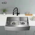 thumbnail image 2 of Kibi 36? Handcrafted Farmhouse Apron Double Bowl Stainless Steel Kitchen Sink ? K1-DF36, 2 of 3