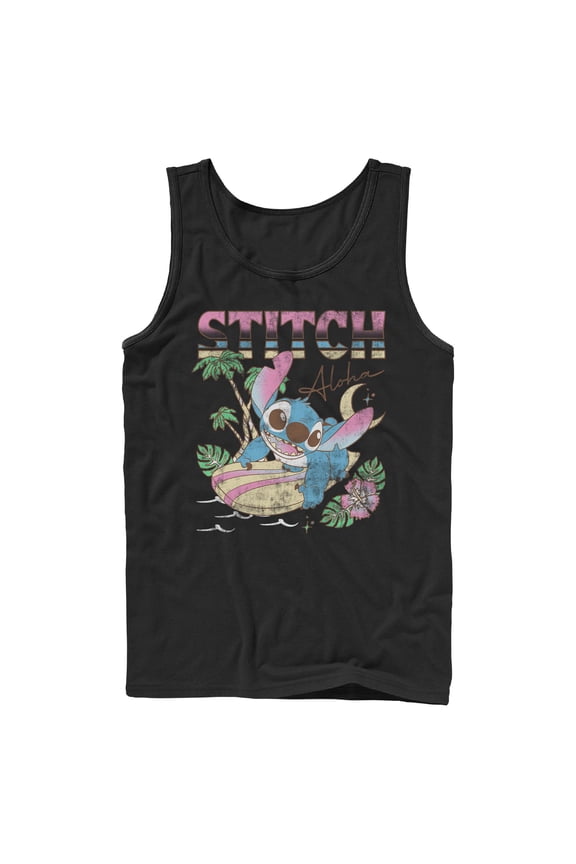 Mens Lilo & Stitch Surfing Stitch Tank Top