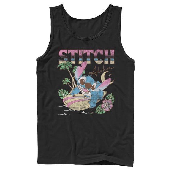 Mens Lilo & Stitch Surfing Stitch Tank Top