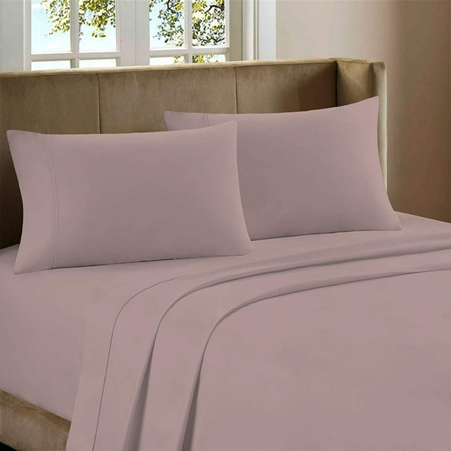 GFDYREE Pure Organic Cotton Blush Percale Weave Bed Sheet Set, 3 Piece Twin Size Sheets, Moisture Wicking, Lightweight, Crisp Cool, GOTS Certified, Fits Mattress Upto 16" Deep Pocket-
