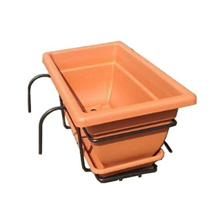 Brackets For Planter Boxes Mr. Garden 15.7-inch Hanging Planter With Iron Bracket, Window Box, For Balcony, Decking, Terra Cotta ()