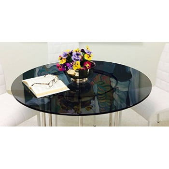 Round Grey Tempered Glass 1 2 Thick, Round Glass Table Top 24