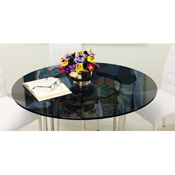 Round Grey Tempered Glass 1 2 Thick Table Top 24 Com Round Grey Tempered Glass 1 2 Thick, Round Glass Table Top 24