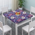 thumbnail image 3 of Vibrant Boho Floral Elastic Tablecloth for Square Table Settings, 3 of 6
