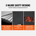 thumbnail image 6 of KFFKFF Alloy Steel Wood Stove, 86 inch, for Camping Tents, Includes Chimney Pipes & Gloves, 1400in³ Firebox, Portable for Outdoor Cooking & Heating, Comes with 8 Pipes, 6 of 9