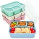 thumbnail image 1 of Lonchera Bento TOUWMX, paquete de 4 recipientes para aperitivos con 4 compartimentos, 1 of 8