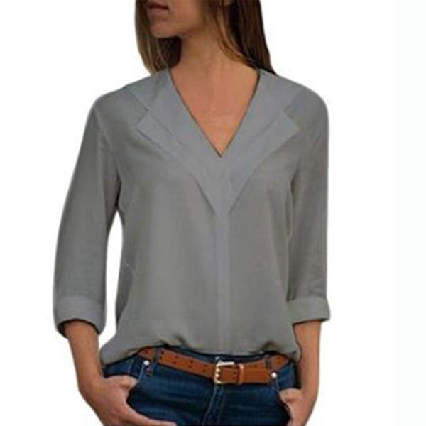 v neck chiffon top