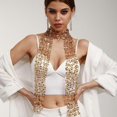 thumbnail image 4 of Delicate Sequins Scarf for Ladies Masquerades Lightweight Collars Wedding Party Scarf with Shinning Sequins White, 4 of 4