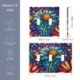 thumbnail image 3 of Haosy Light Switch Cover Plate 3 Gang Electrical Outlet Covers Cartoon Flower and Star Decorate Wall Plate 4.56”x4.48”, 3 of 8