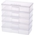 thumbnail image 1 of 5 paquetes de cajas de almacenamiento de plástico rectangulares grandes de 7,5 x 3 x 1,5 pulgadas con ventilación para herramientas de modelo Gundam, almacenamiento de herramientas de vinilo,, 1 of 8
