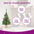 thumbnail image 3 of vidaXL Artificial Pre-Lit Christmas Tree with Baubles Green 2 ft, 3 of 10