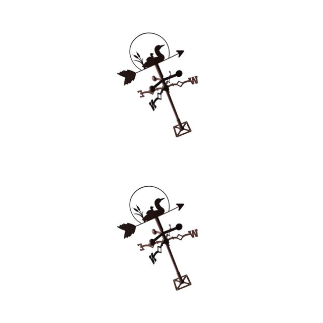 Veleta de Acero inoxidable Bewildely para jardín Pato 2Conjunto