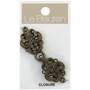 Le Bouton Antique Silver 2 1/2" Scroll Hook Clasp