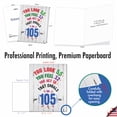 thumbnail image 3 of NobleWorks Jumbo Funny 105th Milestone Birthday Greeting Card 8.5 x 11 Inch with Envelope (1 Pack) Large Jumbo Age Equation-105 J2758MBG, 3 of 6