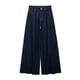 thumbnail image 2 of HH TRAF Pantalones elegantes de verano para mujer, pantalones vaqueros para mujer, de largo completo, con pierna ancha y bolsillo con cremallera, pantalones vaqueros rectos sólidos para mujer, 2 of 5
