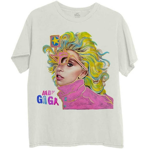 Lady Gaga Adult Colour Sketch T-Shirt