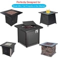 thumbnail image 5 of Gas Fire Pit Table Cover Square - Waterproof Windproof Anti-UV Heavy Duty for Patio Firepit Furniture, 5 of 5