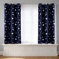 thumbnail image 7 of Gumesh Star Print Blackout Curtains, Dreamy Galaxy Window Panel for Bedroom Living Room - 52x63in,Black, 7 of 7