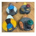 thumbnail image 2 of Made in Mexico Beautifully Hand Carved Painted Guacamole Maker Large Duck Pata Pato Genuine Mexican Manual Guacamole Salsa Maker Volcanic Lava Rock Stone Molcajete W/Top Mortar and Pestle, 2 of 4