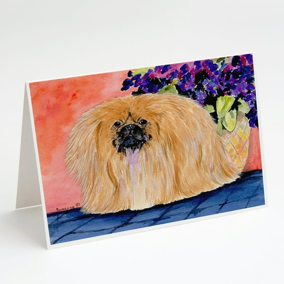 Pekingese Greeting Cards and Envelopes Pack of 8