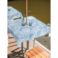 thumbnail image 2 of Outdoor Tablecloth with Umbrella Hole for Patio/Picnic/Party/Camping, Ocean Shells Waterproof Table Cloth Square Cover Washable, Watercolor Blue Summer Coastal Starfish Conch (60"x 60"), 2 of 9