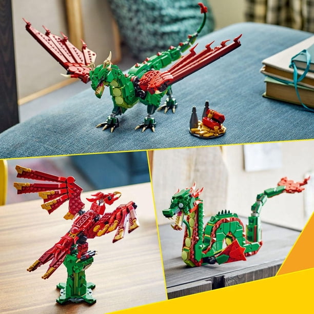 LEGO Creator 3 in 1 Medieval Dragon Toy - Building Toy with 3