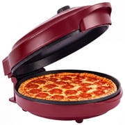 NutriChef 12.5" Countertop Pizza & Everything Maker, Nonstick Electric Cooker for Pizza, Eggs, Toast & Quesadillas, Adjustable 260-430°F Temperature, Cool-Touch Handle