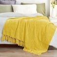 thumbnail image 5 of Home Soft Things Crystal Chenille Throw - Primrose Yellow - 50" x 60", 5 of 8