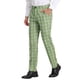 thumbnail image 5 of Pantalones de hombre INSPIRE CHIC de cuadros, corte regular, plano, elásticos, a rayas, 32 Verde Blanco, 5 of 7