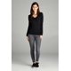 thumbnail image 4 of Camiseta de manga larga con cuello en V de talla grande y junior para mujer Namotu CZMR-ST263-2, 4 of 5
