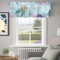 thumbnail image 3 of Curtain Valance for Windows Floral Sea Turtle Kitchen Curtain Valances Starfish Shell Coral Teal Green Valances Window Treatments Short Curtains for Kitchen Living Room Bedroom Home Decor 54x18 Inch, 3 of 9