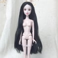 thumbnail image 2 of Cabeza de muñeca Sunnimix 1/6 con Maquillaje Facial de cabello Negro femenino, 2 of 8