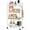 White, variant on KK KINGRACK 4 Tier Metal Rolling Cart, Storage Cart with Wheels, Utility Cart for Office,School, Organize, Pink