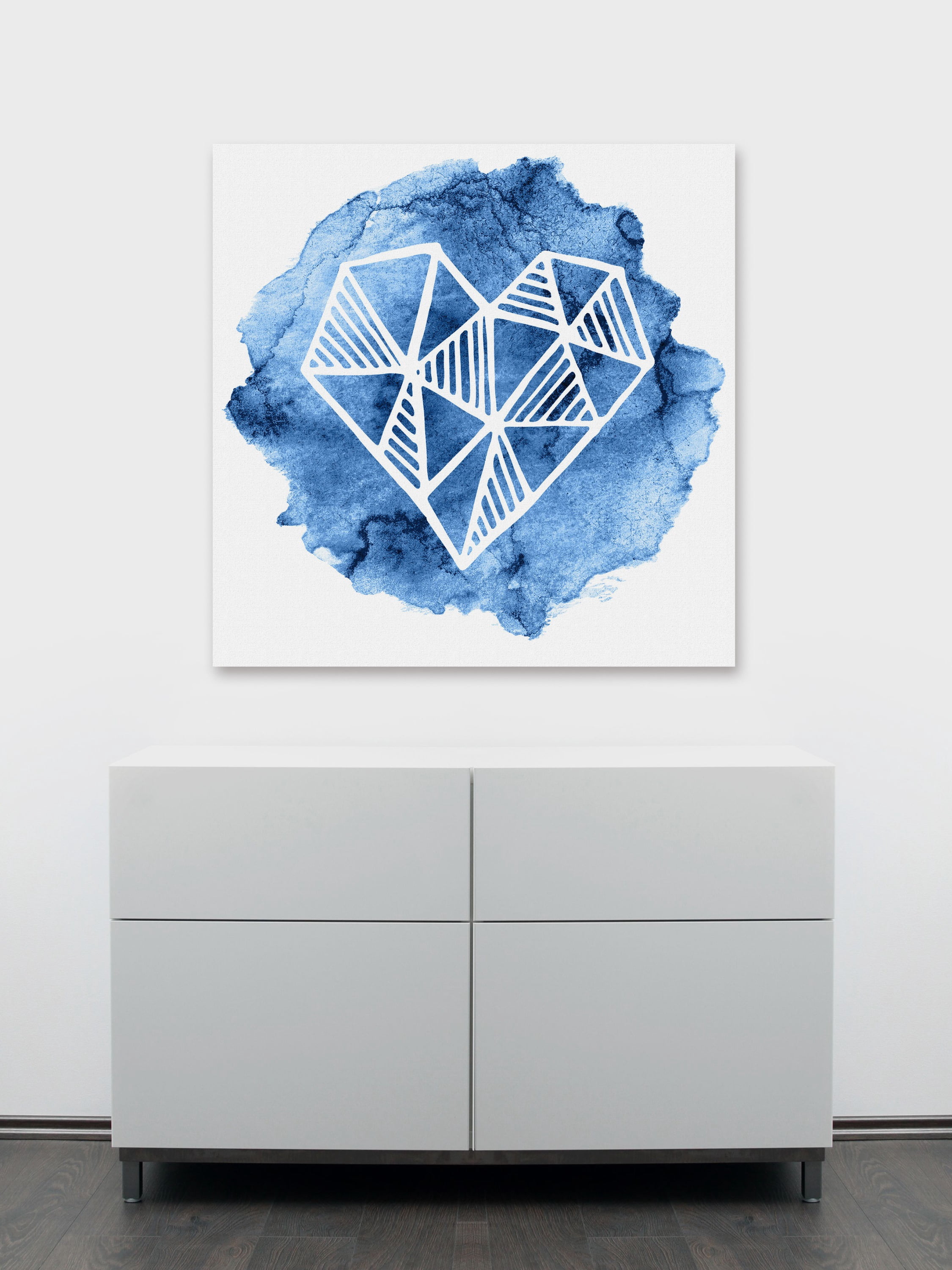 "Triangle Heart" Painting Print on Wrapped Canvas