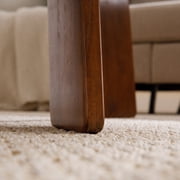 Guyou 32 Round Coffee Table, French Farmhouse Solid Wood Side Table, Modern Accent Table for Living Room Bedroom Office Sofa Side, Walnut