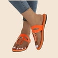 thumbnail image 5 of Zapatos Casuales de las Mujeres de Moda con Hebilla de Metal Más Tamaño Estilo Primavera/Verano Sandalias de Playa Planas de Moda Y Cómodas, 5 of 5