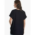 thumbnail image 3 of 3-pack Black&Hot Pink&Navy Blue Women's Tshirts Casual V Neck Short Sleeve Loose Summer Tunic Tops, 3 of 5