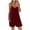 Wine, variant on BLVB Womens Summer Fashion Spaghetti Strap Shorts Rompers Sleeveless Solid Color Loose Casual Jumpsuits with Pockets