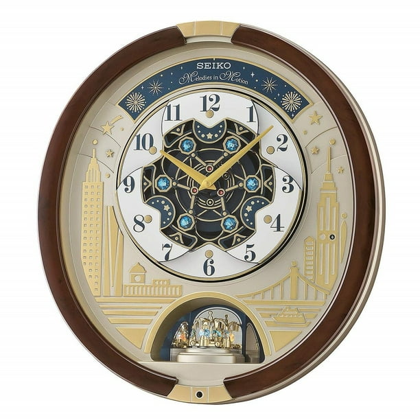 Seiko QXM382BR Swarovski Melody in Motion Wall clock, 2019 Edition