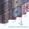 thumbnail image 6 of Purple Ethnic Geometric Patchwork Pattern Shower Curtain 84"x72" ,Bathroom Decorative Shower Curtains Set with 12 Hooks,Modern Waterproof Washable Shower Curtain, 6 of 6