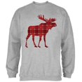 thumbnail image 1 of Autumn Plaid Moose Mens Sweatshirt, 1 of 1