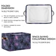 thumbnail image 2 of Yayeee Canvas Storage Basket with Handles for Shelves Fabric Bins Closet Organizer, Purple Sky Pattern, 2 of 8