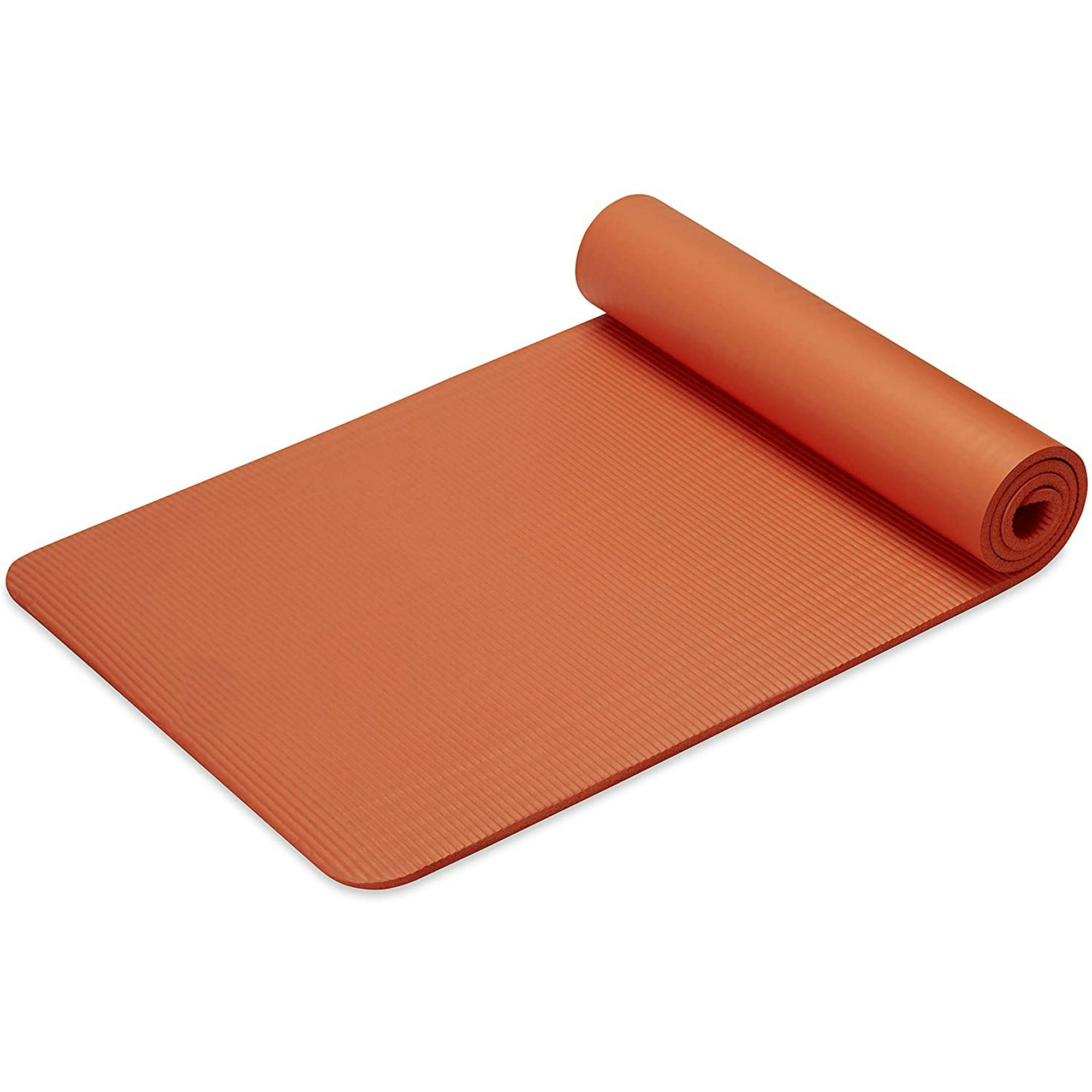 Thick Yoga Mat Fitness Exercise Mat with Easy Cinch Yoga Mat Carrier Strap 72 L X 24 W X 2 5 Inch Thick