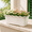 white Wave, variant on Rectangular Flower Pot with Wavy Ruffled Edge, Durable Plastic Window Planter Box for Indoor & Outdoor Use, Window Sill, Balcony & Garden