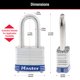 thumbnail image 5 of Padlock Master Lock 3TLF de acero laminado con llave, paquete de 2, 5 of 5